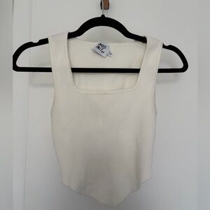 Princess Polly Cream Ribbed Knit